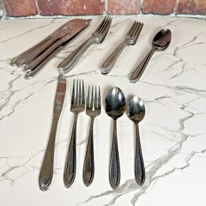 Stanley Roberts Rogers Co Stainless Korea Courtship Glossy Flatware Set 1988